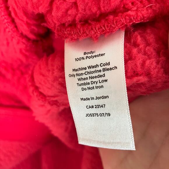 Talbots | Hot Pink Sherpa Polyester Jacket Womens Large PETITE - Picture 5 of 6